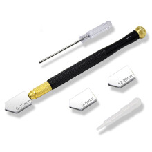 5PCS Pencil Style Glass Cutter Oil Feed Diamond Incisive Anti Slip Threaded Glass Cutter Tool Set for Window