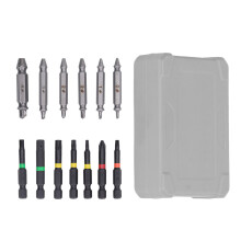 Broken Screw Extractor Double Head Bolt Removal Tool with Star Hex Slot Cross Screwdriver Bit Kit