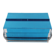 2 Layer 3 Tray Tool Storage Box Stainless Steel Cantilever Toolbox Folding Accessory Suitcase 350 Type