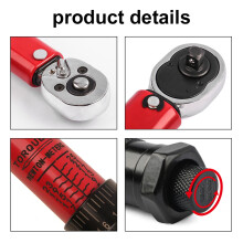 Adjustable Torque Wrench 1/4 Inch Drive Spanner 5-25N.m Hand Tool Bicycle Motorbike Car Repairing Accessory