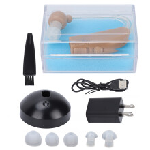 Elderly Hearing Aids Soft Silicone Rechargeable Ear Sound Enhancer USPlug