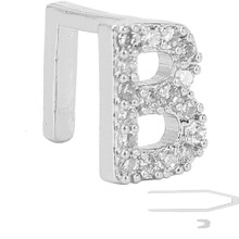 Hip Hop Teeth Single B Letters Mouth Teeth Halloween Dentures Ornaments AccessoriesSilver