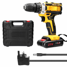 21V Cordless Electric Drill Brush Motor 2 Speeds Adjustment 18 Gears of Torque Adjustable Holes Drilling Machine
