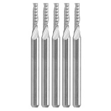 5pcs End Mills Single Flute Spiral Milling Cutter Straight Shank Router Bit 3.175x2x10x38mm