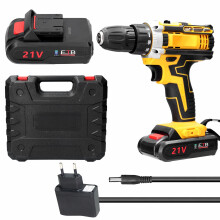 21V Cordless Electric Drill Brush Motor 2 Speeds Adjustment 18 Gears of Torque Adjustable Holes Drilling Machine