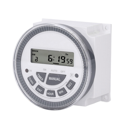 Digital Timer 1 Min to 168 Hours 7 Day Timer Switch 10A DC12V Input LCD Display Time Controller