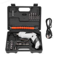 Electric Screwdriver Mini Foldable USB Lithium Battery Rechargeable Screwdriver Set 3.6V White