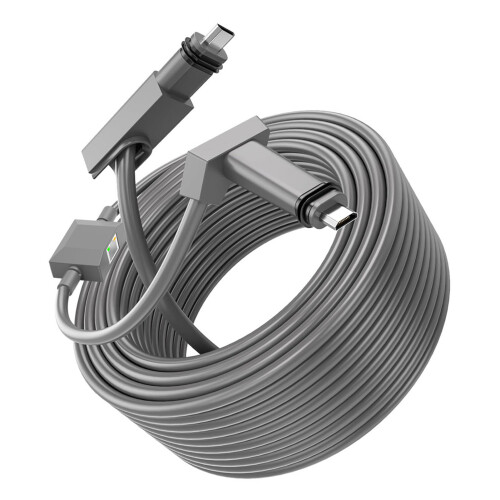 2 in 1 Replacement Cable for Gen 2 Dish Antenna 75FT Rectangular Satellite Cable and 3FT Ethernet Adapter