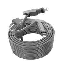 Rectangular Satellite Replacement Cable 10ft with 3ft Ethernet Adapter 2 in 1 for GEN2 V2 Dish Antenna Water Proof Cord