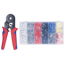 1800Pcs/Set Ferrule Crimping Tool Kit AWG 23?7 Crimper Plier with Wire Ferrules Portable Crimping Tool Set