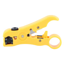 Wire Stripper SK5 Steel Blade ABS Shell Portable Coaxial Electrician Cable Stripper Yellow