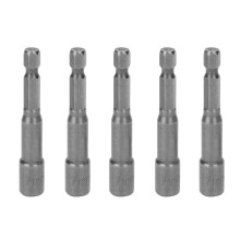 5Pcs Socket Bit Magnetic Chrome Vanadium Steel Hex Screw Nuts Repair Tool Set 65x1/4x7.0