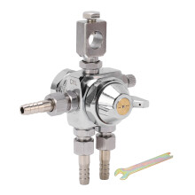 Automatic Spray Gun Stainless Steel Nozzle Zinc Alloy Electroplated Body Small Silver Oil Paint Sprayer for Industry 2mm/0.08in