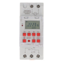 Timer Switch LCD Display 7 Day Programmable Timer NO NC Output 35mm DIN Rail Mount Miscontact Lock Built in Battery