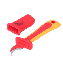 Electrician Insulated Knife High Voltage Resistance Antimagnetic Cutter IEC60900 Sickle Type