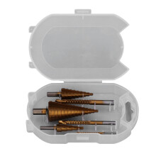 Step Drill Bit Set Universal Triangle Shank HSS High Hardness Pagoda Drill Bit Set with Storage Box for Cast Iron