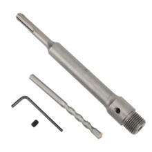 Drill Bit Shank High Carbon Steel 7.9in Silver High Hardness Wear Resistant Wall Hole Cutter Shank for Electric Hammer