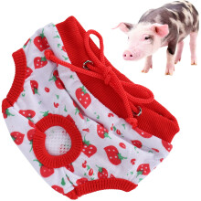 Pet Pigs Strawberry Pattern Cotton Reusable Physiological Pants, S Size