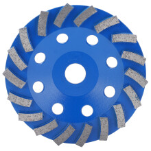Diamond Grinding Wheel Cup 18 Teeth Blue 150mm for Sanding Concrete Stone Cement