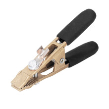 A Shape Earth Wire Clamp Brass Grounding Work Clamp Electric Argon Arc Welding Pliers 260A Black Sheath
