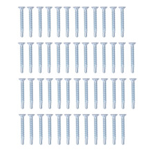 50Pcs Self Drilling Screw Cross Zinc Plated Carbon Steel Fastener Hardware 4.8x38mm Flat Head