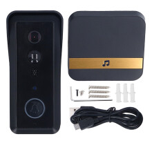 Wireless Video Doorbell for Tuya 1080P HD Night Vision Dual Way Audio 2.4G WiFi Remote Monitoring Door Bell for Apartment US Plug 90?260V