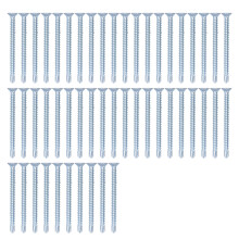 50Pcs Self Drilling Screw Cross Zinc Plated Carbon Steel Fastener Hardware 4.2x50mm Flat Head