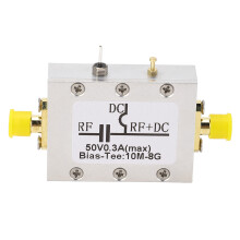 Bias Tee 10MHZ to 8GHz 300mA RF DC Block Coaxial Bias Tee for Broadband Amplifier