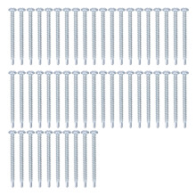 50Pcs Self Drilling Screw Cross Zinc Plated Carbon Steel Fastener Hardware 4.2x50mm Round Head