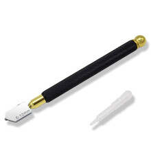 Glass Cutter Steel Alloy Head Smoothly Clean Work Glass Cutting Tool Kit with Anti Skid Handle for Building Industry