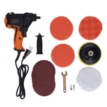 Polishing Machine 980W Motor 6 Variable Speed Heat Resistance Portable Car Polisher Kit Black Orange US Plug 110V