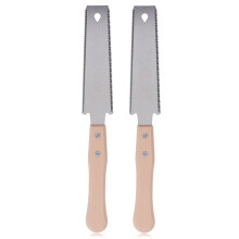 2Pcs Double Sided Hand Saw Wood Handle Flush Cut Trim Pull Saws for Hardwood Softwood Home DIY