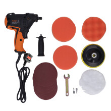 Polishing Machine 980W Motor 6 Variable Speed Heat Resistance Portable Car Polisher Kit Black Orange UK Plug 220V