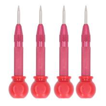 Center Punch Set Automatic Hole Puncher Hand Tool for Metal Wood Window Glass 5in Red