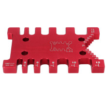 Woodworking Tenon Card Caliper Gauge Wear Resistance Simple Operation Measurement Aid Tool Red