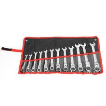 12Pcs Double End Ratcheting Wrench Set Chrome Vanadium Steel Movable Head Ratchet Spanner