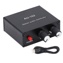 Active Sound Distributor 2 Way 1 in 2 Out Mini Small Amp 3.5mm Interface Independent Volume Control DC5V