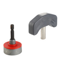 2 PCS 6.35mm T Wrench with Base Tool Wrench Accessory Tool for Furniture Installation