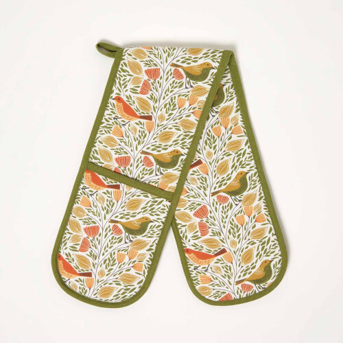 Homescapes Song Bird Double Oven Glove