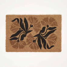 Stripe Flowers Coir Doormat, 40 x 60cm