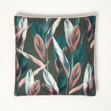 (Dark Green) Botanical Leaf Cushion, 45 x 45cm