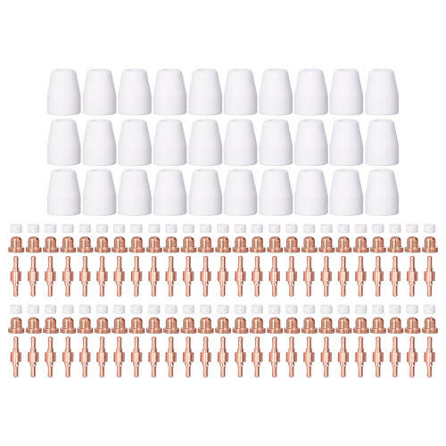 180Pcs Welding Consumables Ceramic Nozzle Electrode Diffuser Set Kit for Plasma Torch