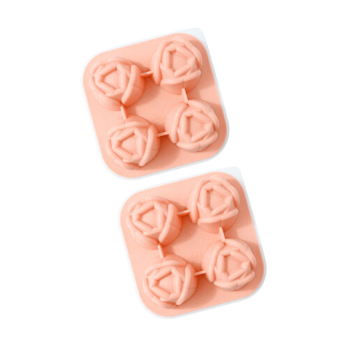 Easyly Release Tulips Shape Ice Cubes Tray Silicones for-Pink