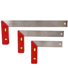 Woodworking Square Carpenter Professional Measurement Ruler 90 45 Degree with Level Bubble 20cm