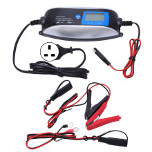 Smart Battery Charger with LCD Display Automatic Battery Maintainer Reverse Protection