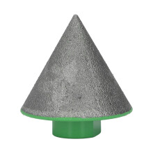 M14 Green Diamond Beveling Chamfer Bit Simple Operation 60?? Base Angle Milling Bit for Polishing Shaping 50mm/2in