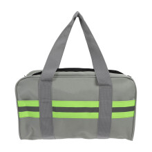 Tool Bag Wide Mouth Oxford Cloth Large Capacity with Reflective Strip for Worker Electrician 16in