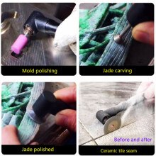90?? Elbow Compact Mill Grinder Multifunction Electric Grinding Machine Multipurpose Polishing Device with 3mm Collet and Sandpaper