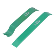 2Pcs Car Trim Removal Tool Set ABS Toughness Straight Curved Auto Pry Tool Kit for Door Panel Audio Instrument Green