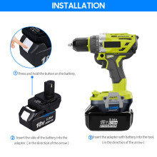 Battery Converter Adapter Replacement for Converting Makita 18V-20V Lithium Battery to Ryobi 18V Power Tools